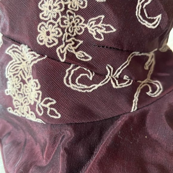 Vintage Nylon Embroidered Floral Bucket Hat - Picture 3 of 5